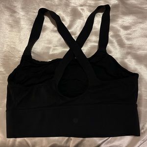 Athleta Warriors Black Sports Longline Bra Size M